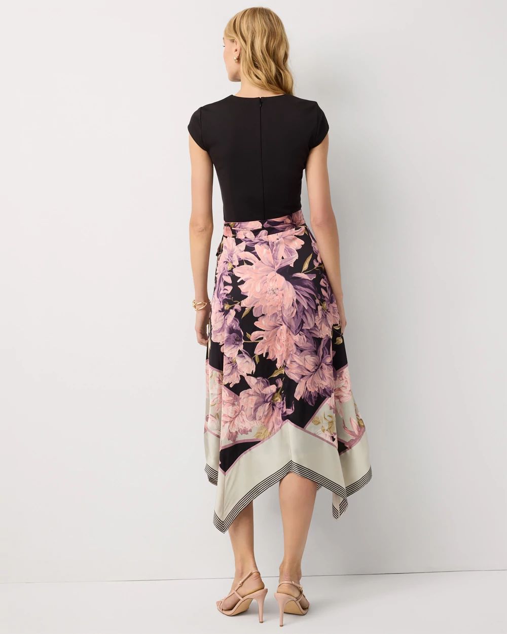 Handkerchief-Hem Midi Dress click to view larger image.