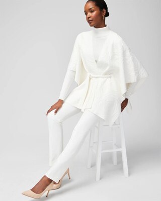 Rose Jacquard Belt Ruana