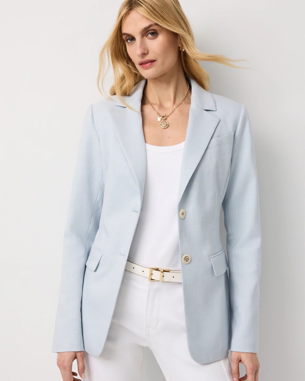 Petite Crosshatch Blazer