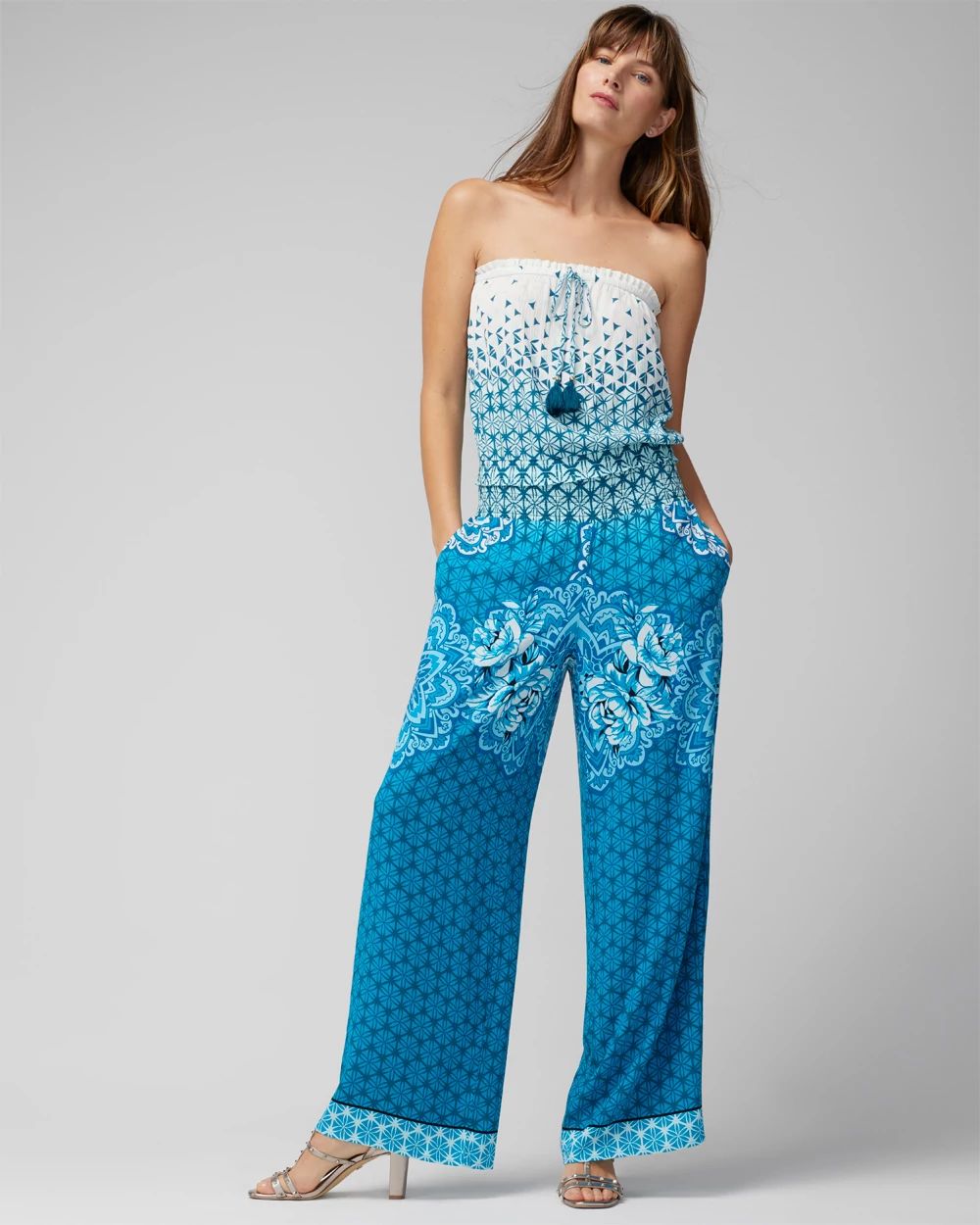 Smocked Waist Coverup Pant