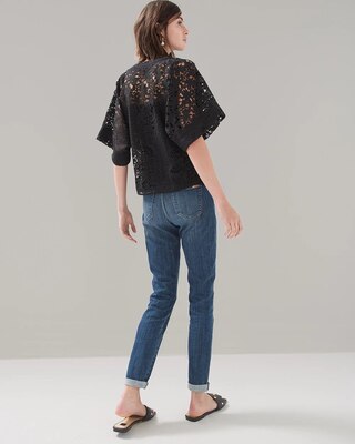 V-Neck Lace Kimono