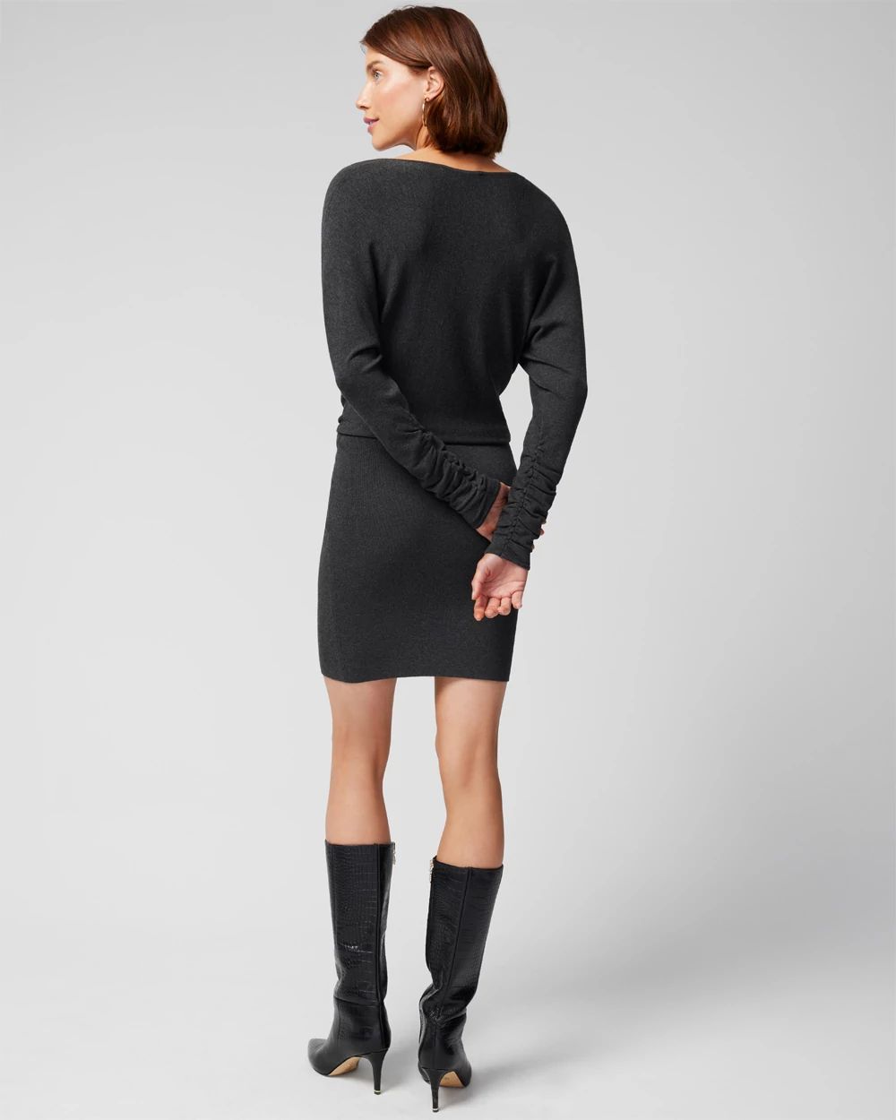 Long Sleeve Dolman Sweater Dress click to view larger image.