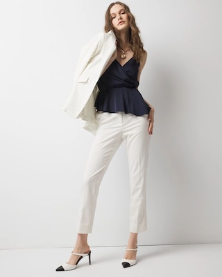 High-Rise Straight Pinstripe Pant click to view larger image.