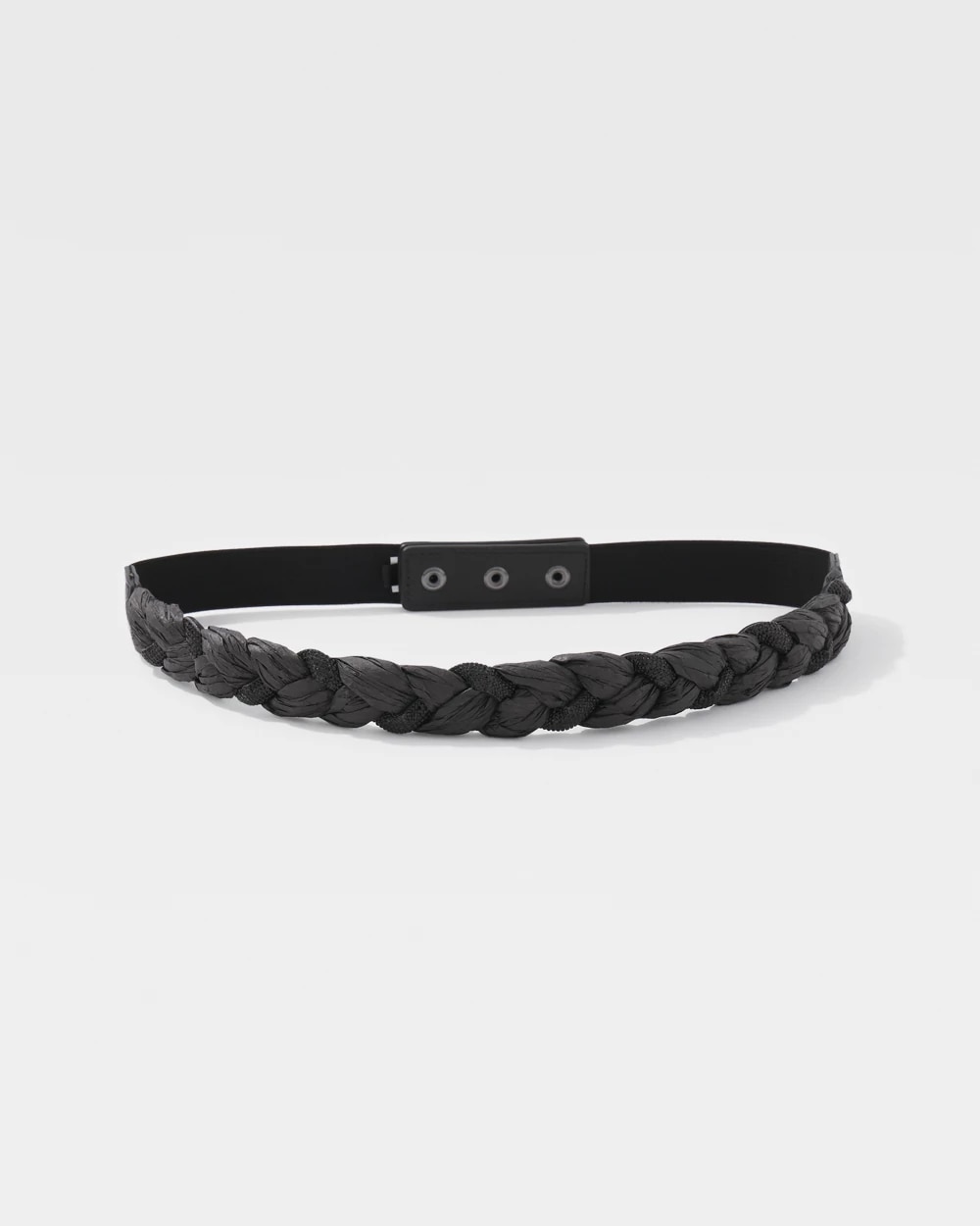 Braided Raffia Stretch Belt