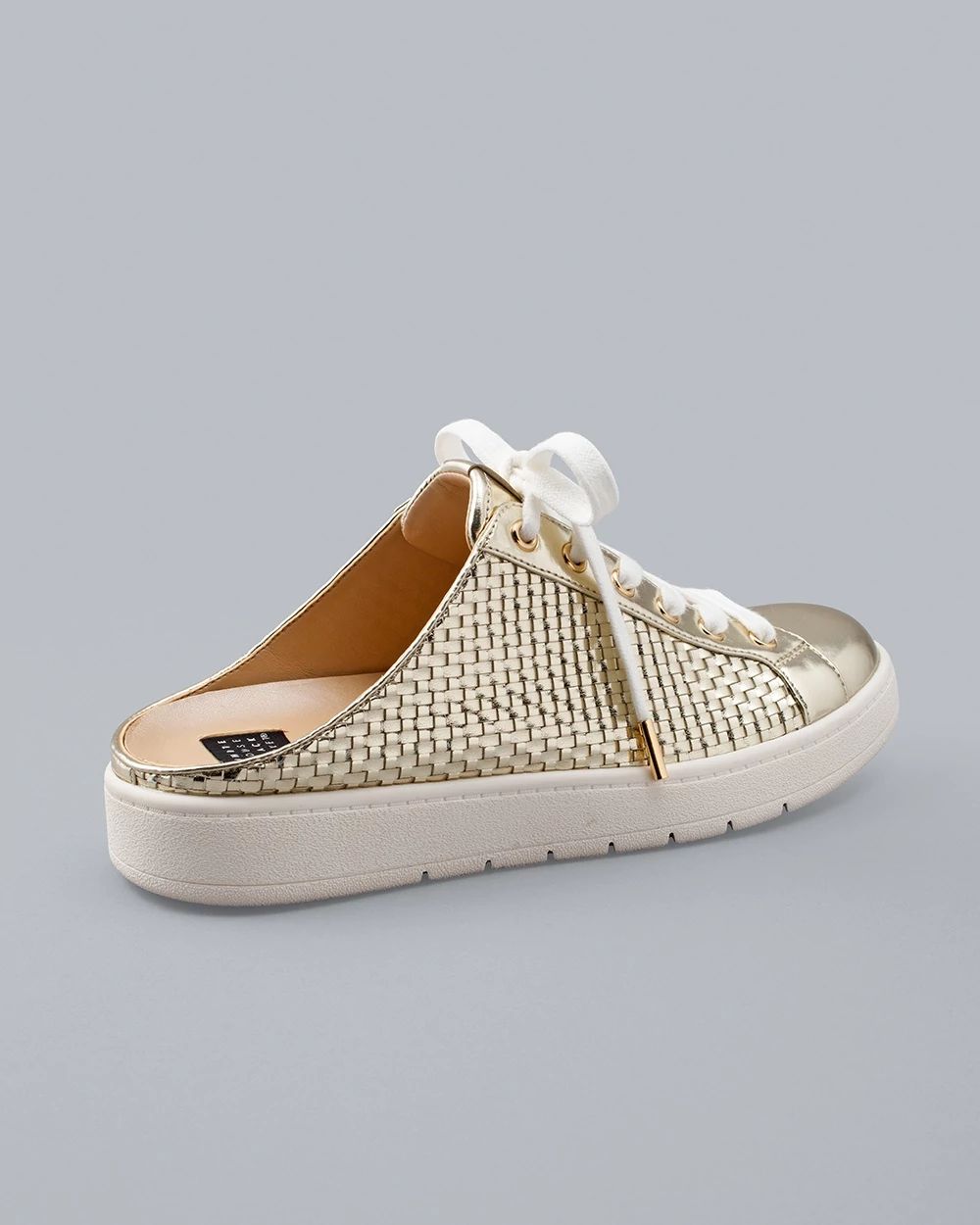 WHBM Kicks Quilted Metallic Mule Sneakers click to view larger image.