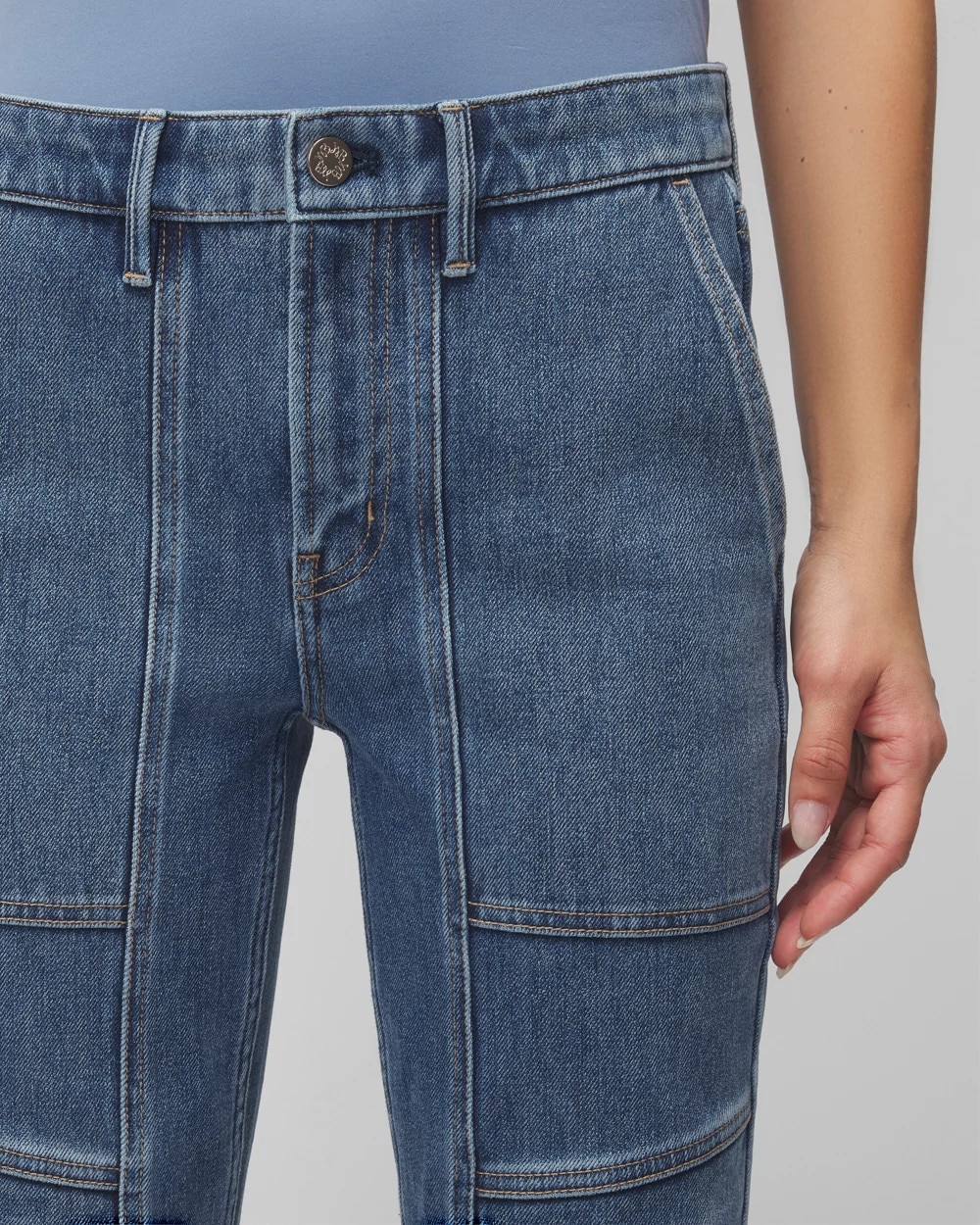 High-Rise Cargo Straight Jean