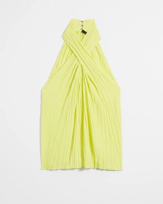 Crinkle Satin Halter Top