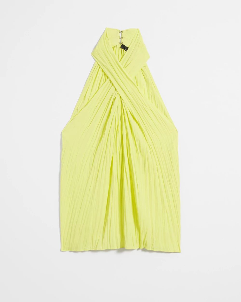 Crinkle Satin Halter Top