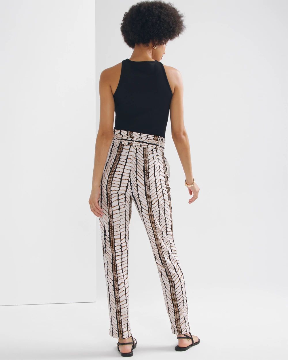 High-Rise Tapered Ankle Pants