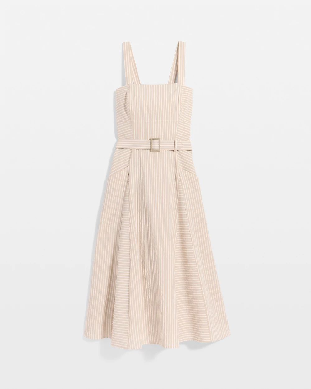 Striped Strapless Midi Dress click to view larger image.