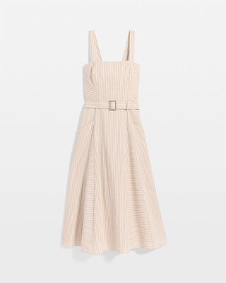 Striped Strapless Midi Dress click to view larger image.