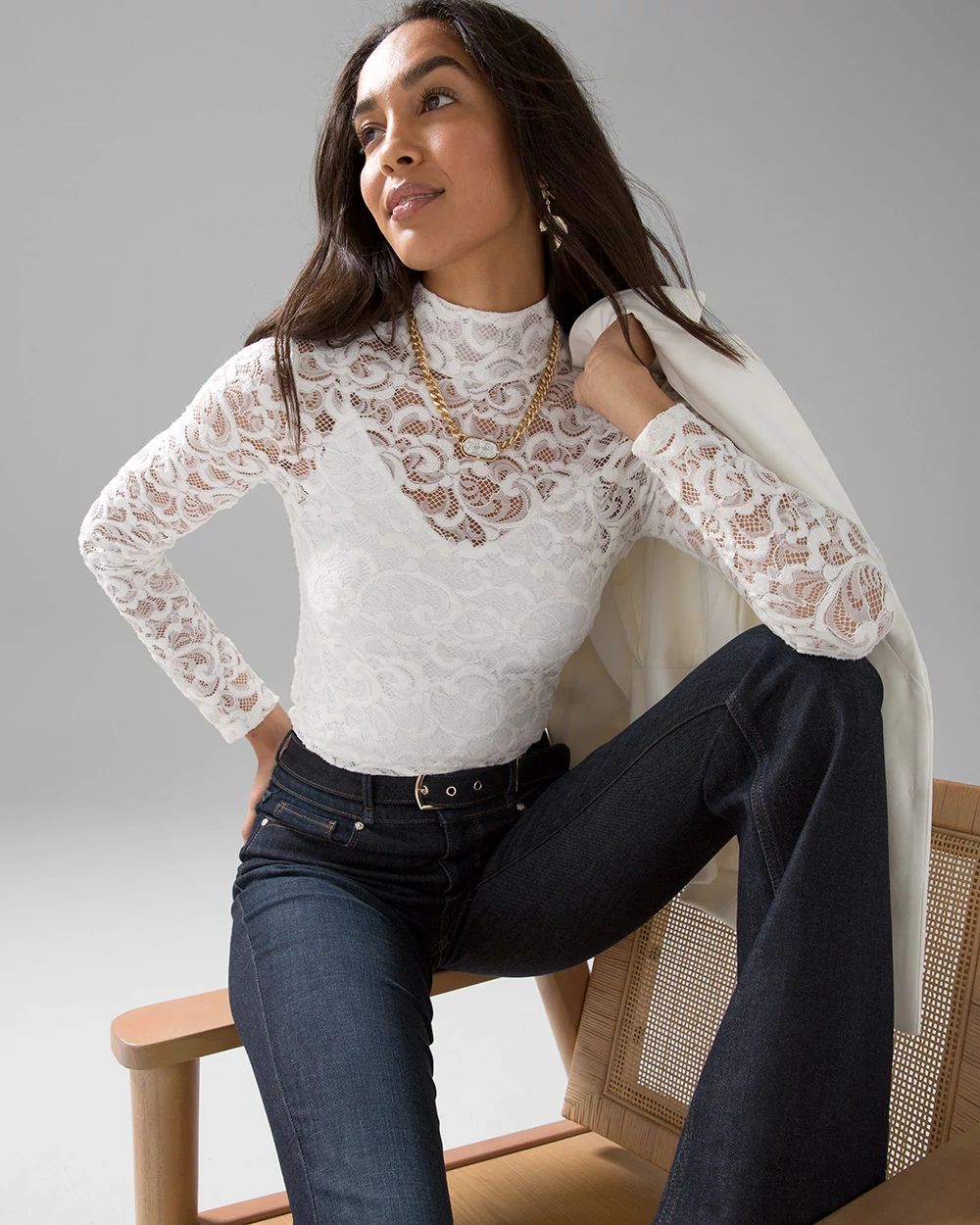Lace Turtleneck