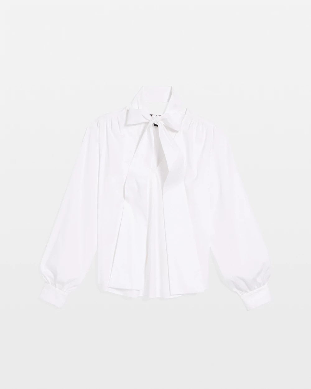 Removable Bow Poplin Blouse