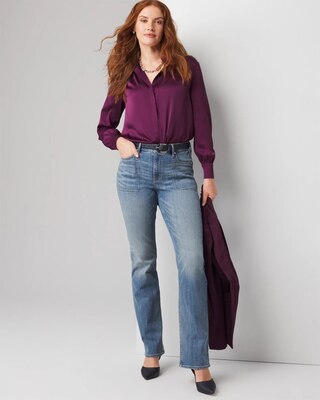 High-Rise Novelty Pocket Bootcut Jean