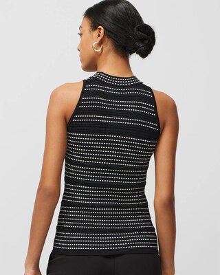 Black + White Dot Tank