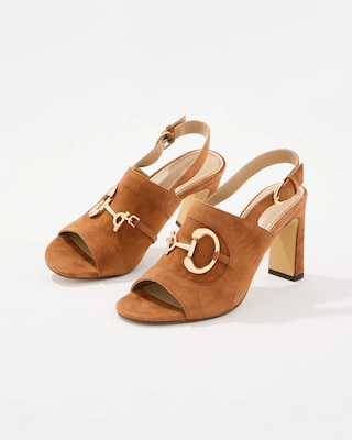 Suede Heeled Sandal click to view larger image.