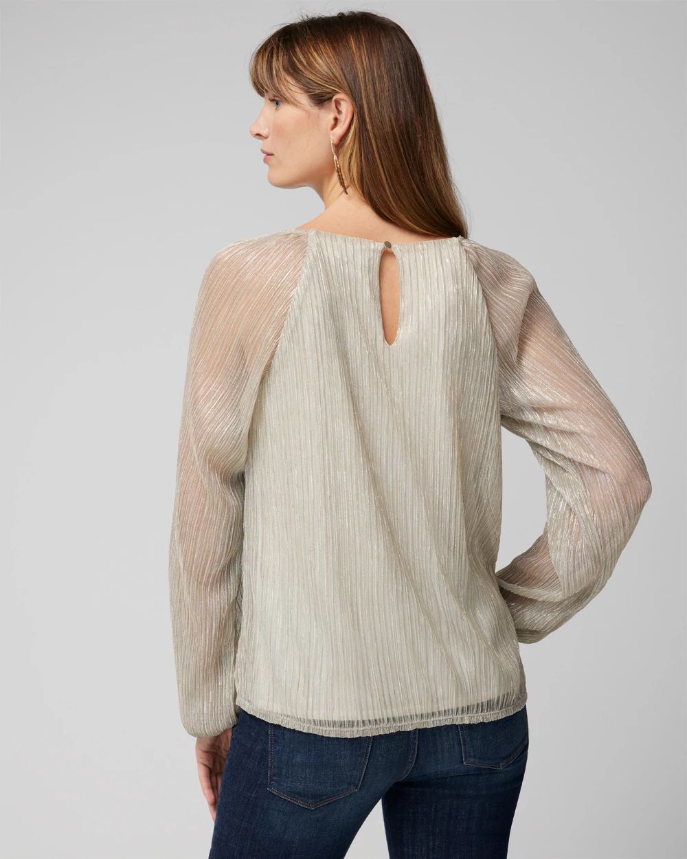 Long Sleeve Crinkle Top