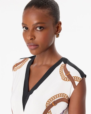 Handkerchief Hem Crepe Midi Dress click to view larger image.