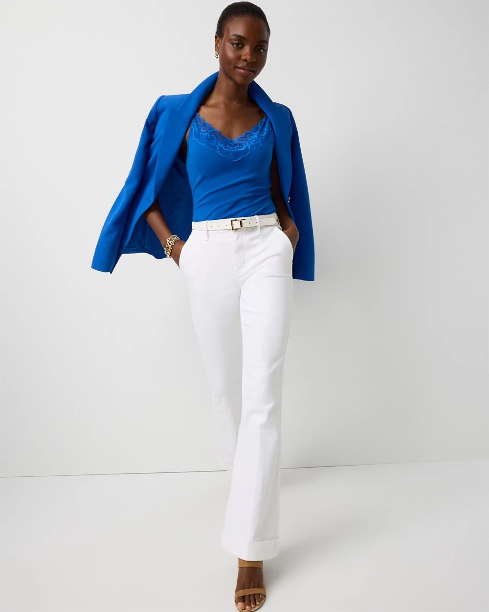 WHBM FORME™ Lace Trim Cami click to view larger image.