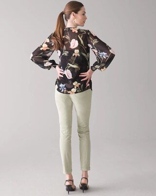 Chiffon Tie-Neck Blouse