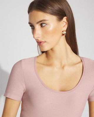 WHBM FORME™ Seamless Ribbed Tee click to view larger image.