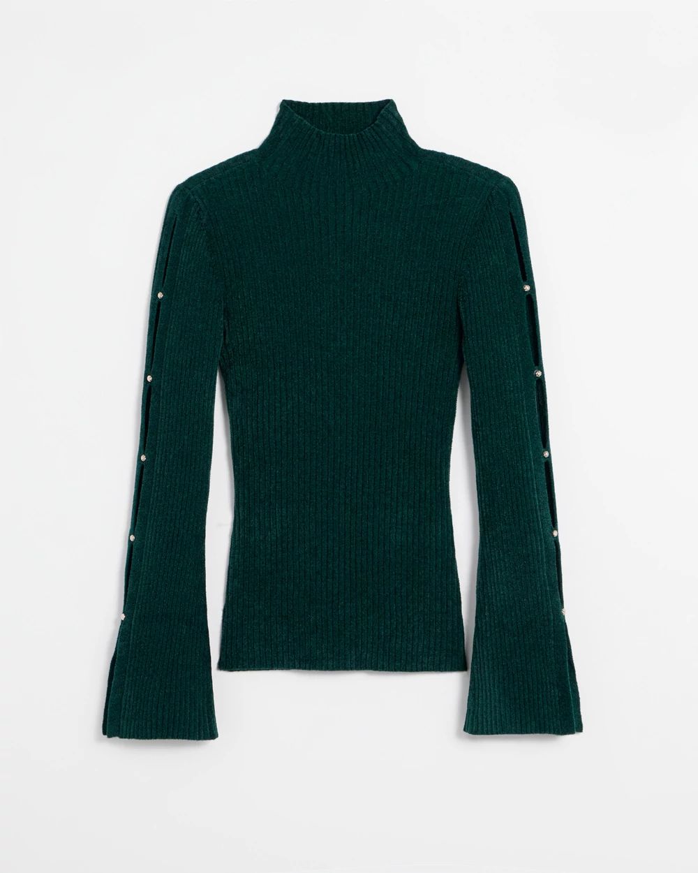 Chenille Cutout Sleeve Pullover