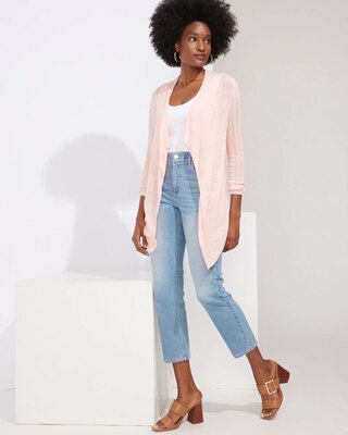 Outlet WHBM 3/4-Sleeve Airy Cascade Cardi