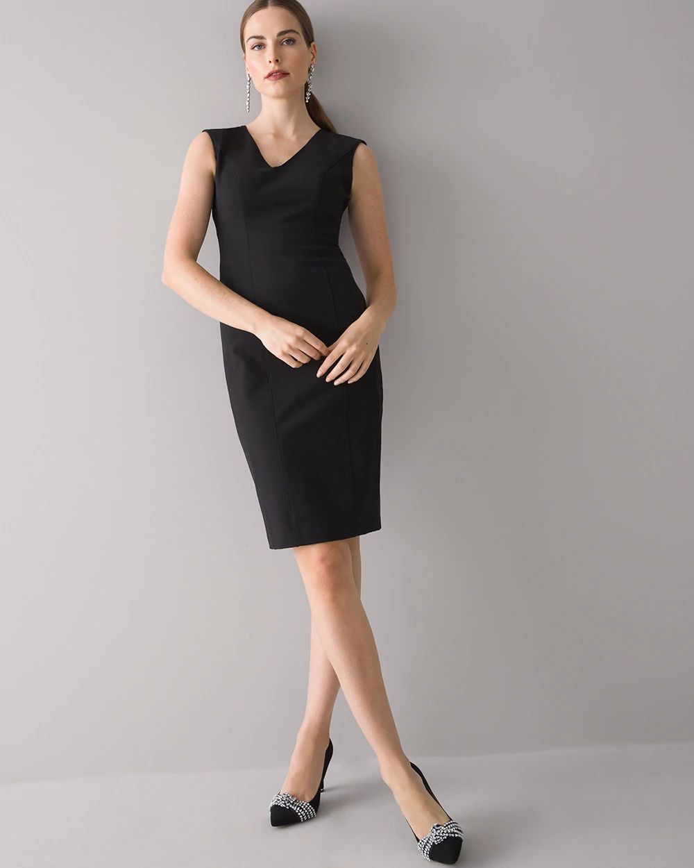 Sleeveless Comfort Stretch Sheath Dress