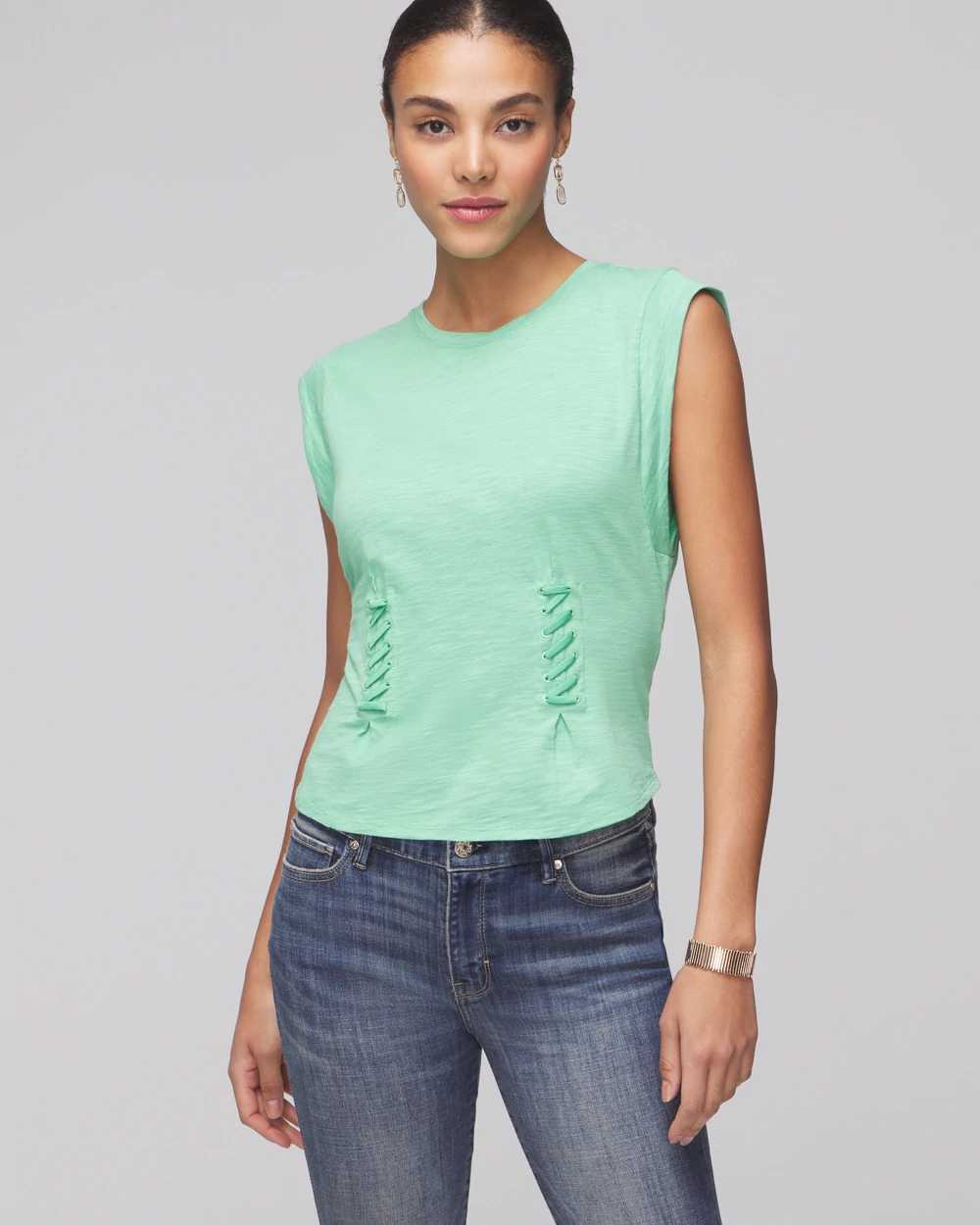 Lace-Up Bodice Tee