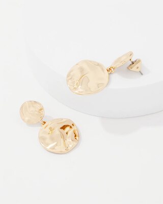 Sculptural Disc Drop Earrings click to view larger image.