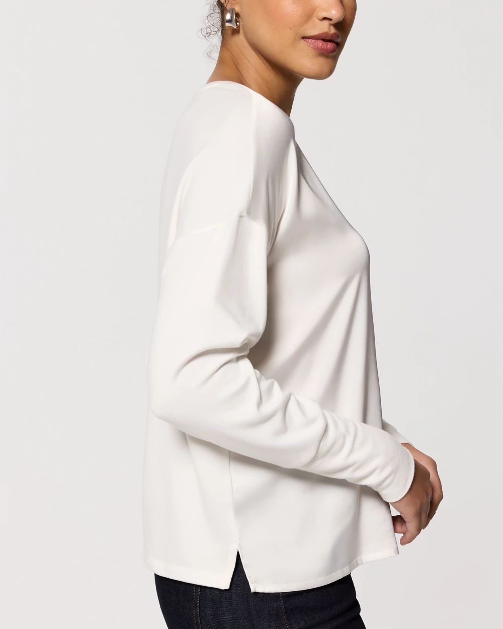 Satin Front Knit Top click to view larger image.
