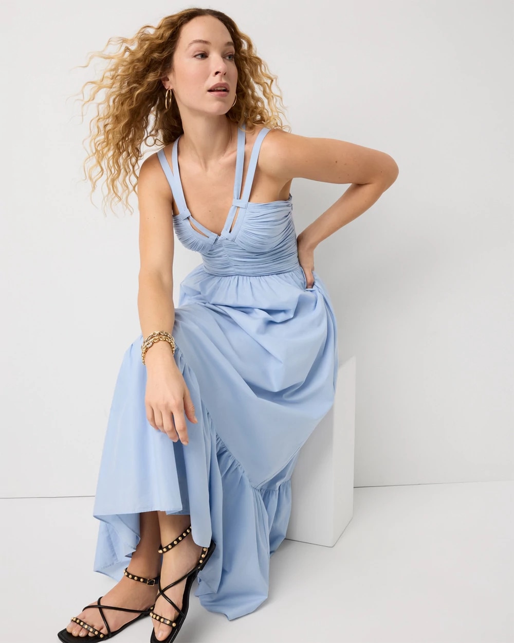 Halter Cotton Maxi Dress