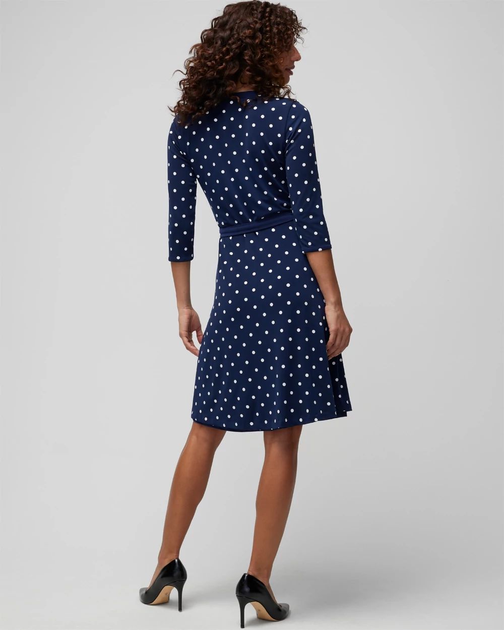 3/4 Sleeve Reversible Wrap Dress