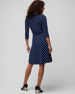 3/4 Sleeve Reversible Wrap Dress