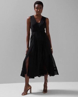Pleated Midi Dress