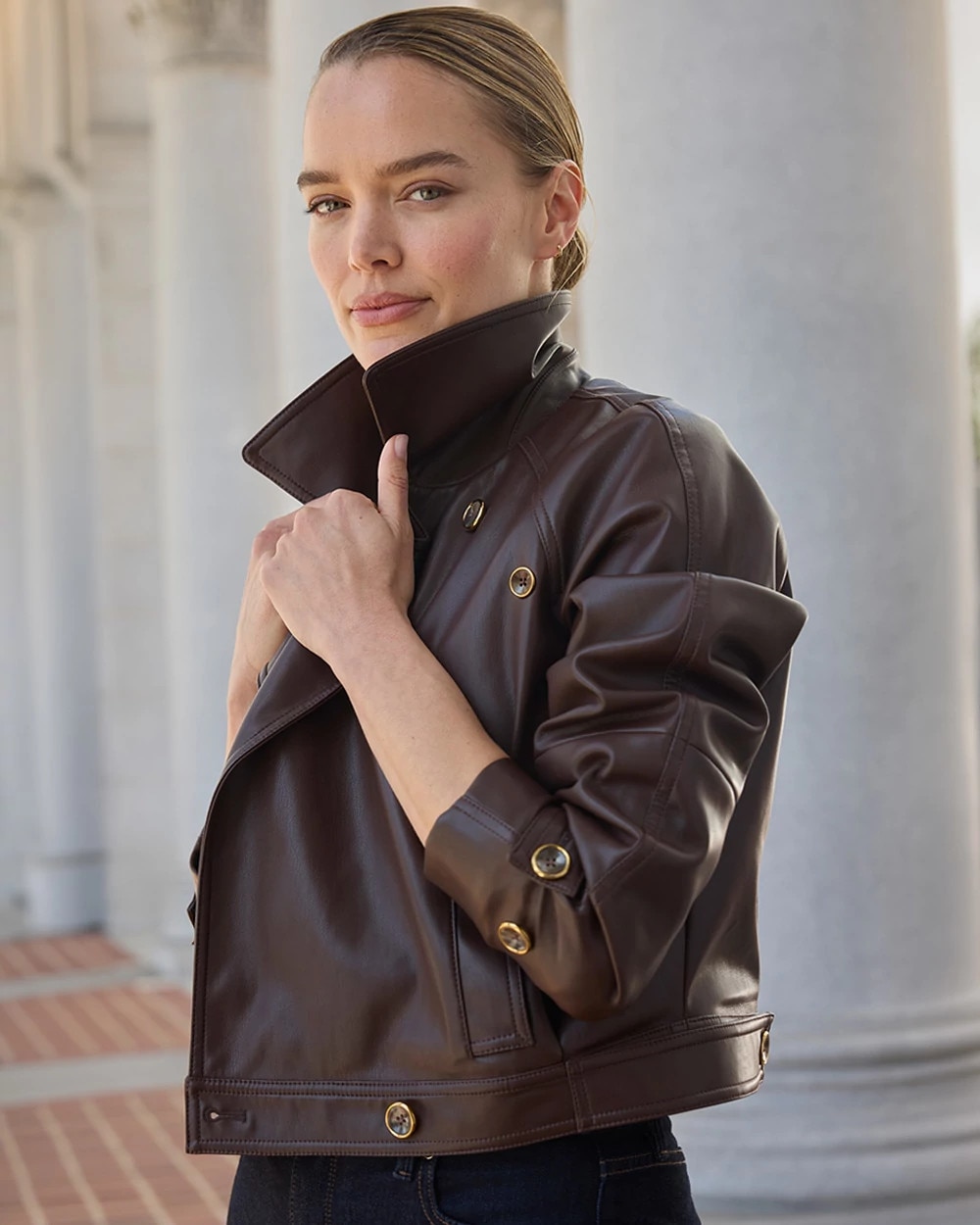 Faux Leather Jacket