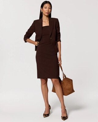 Luxe Stretch Square Neck Sheath Dress click to view larger image.