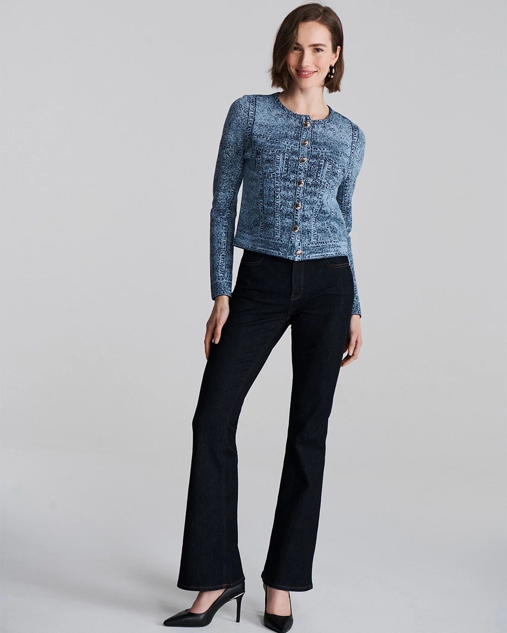 High-Rise Flare Jean click to view larger image.