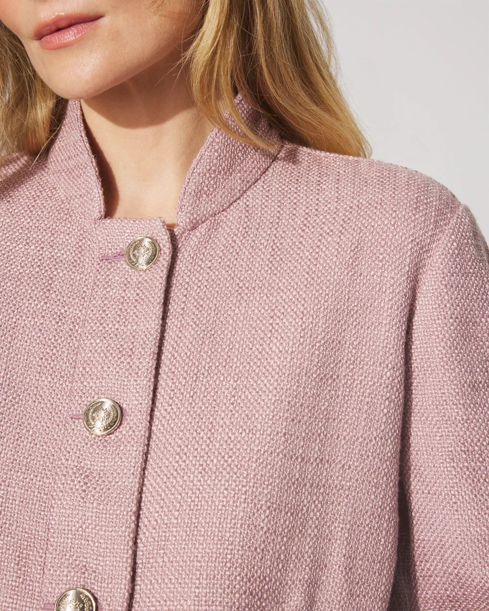 Petite Tweed Bomber Jacket