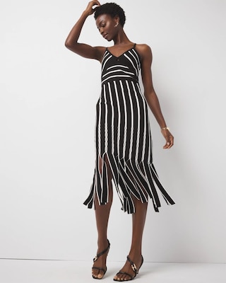 Halter Sweater Dress with Fringe click to view larger image.