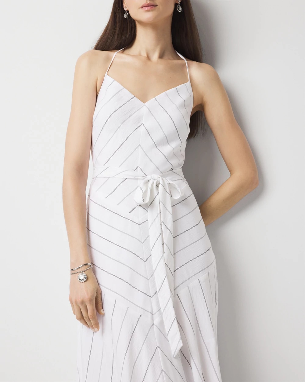 Tie-Waist Halter Dress
