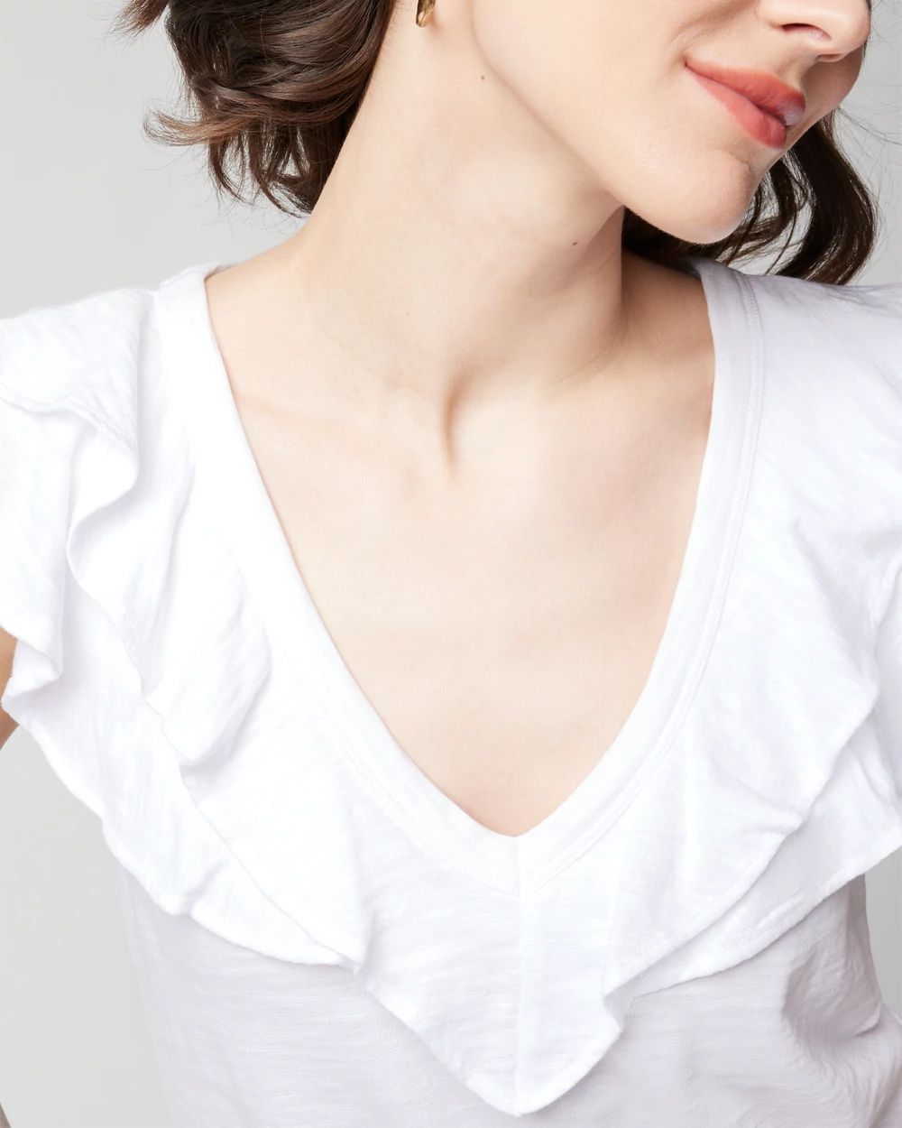Ruffle Neck Tee
