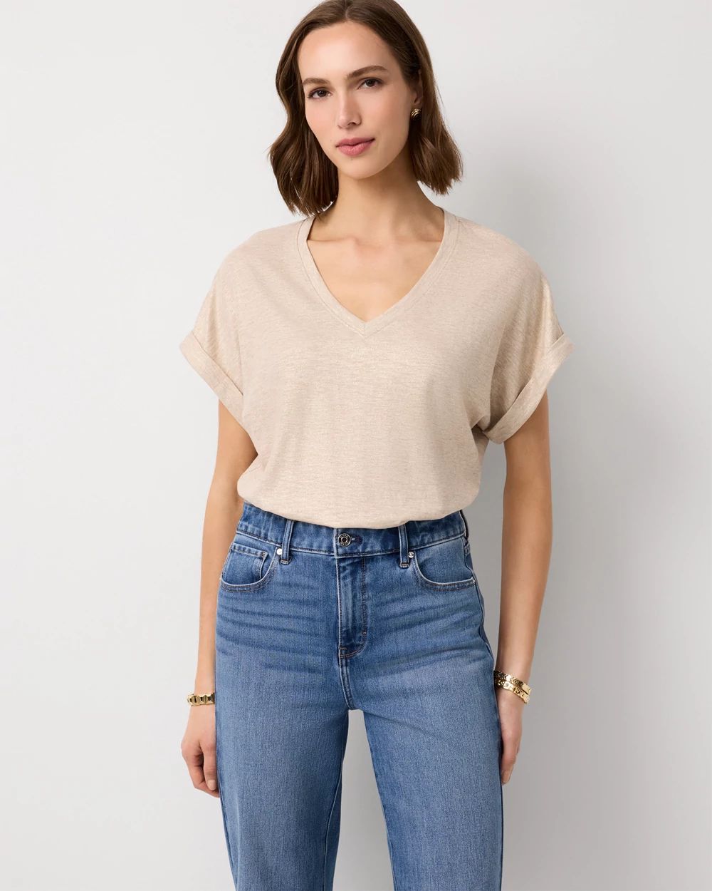 V-neck Short Sleeve Tee