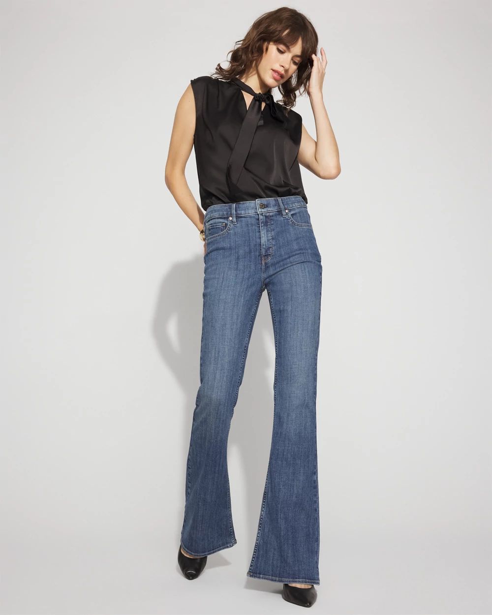 Petite High-Rise Flare Jean