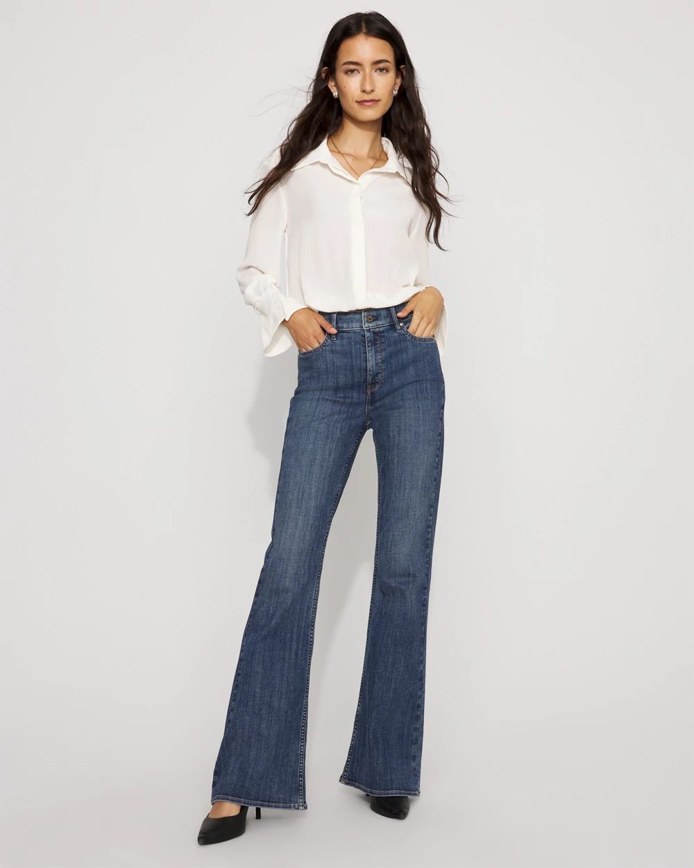 Petite High-Rise Flare Jean