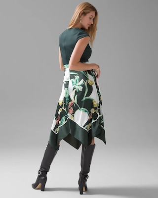 Handkerchief-Hem Midi Dress