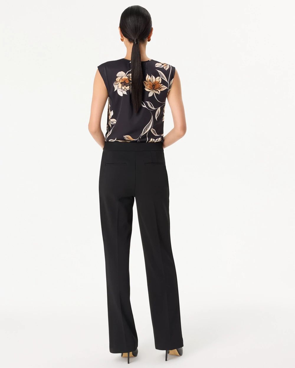 Knit Crepe High-Rise Riley Trouser click to view larger image.