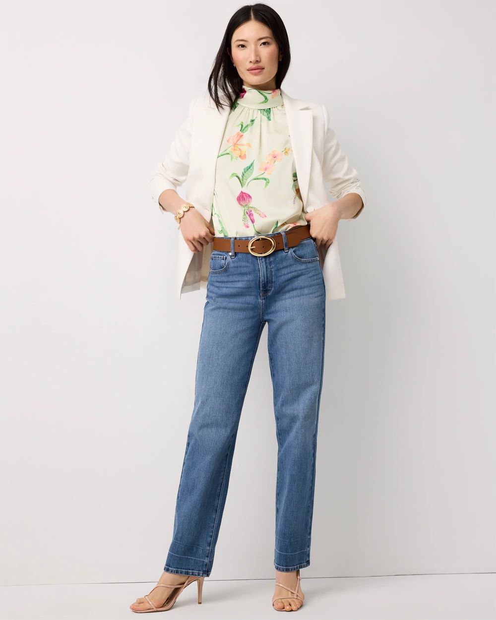 Bow Back Satin Halter Blouse click to view larger image.