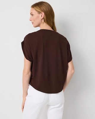 Ruched Shoulder Tee click to view larger image.