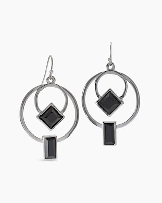 Double Hoop Geometric Earrings click to view larger image.